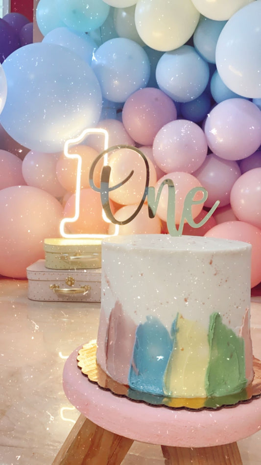 ONE Acrylic Cake Topper
